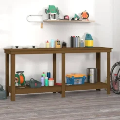 vidaXL Banc de travail 180x50x80 cm Bois de pin massif