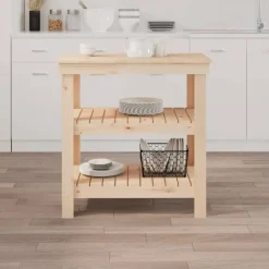 Accessoires De Quincaillerie-vidaXL Banc de travail 78,5x50x80 cm Bois de pin massif Naturel