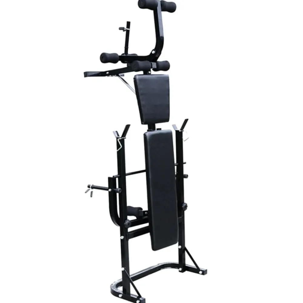 Entraînement & Fitness-vidaXL Banc d'entraînement avec support de poids jeu d'haltères 30,5kg