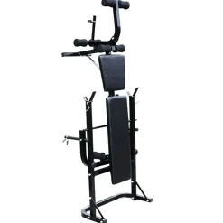 Entraînement & Fitness-vidaXL Banc d'entraînement avec support de poids jeu d'haltères 60,5kg