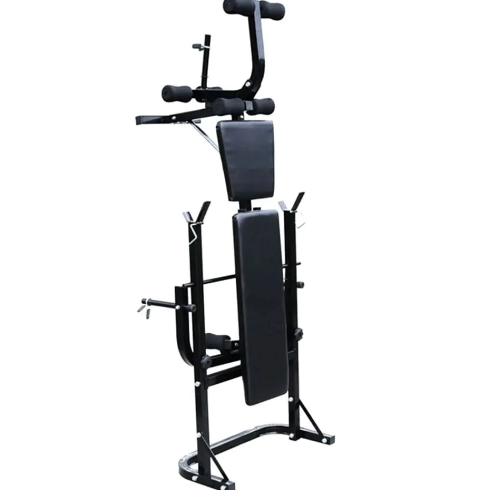 Entraînement & Fitness-vidaXL Banc d'entraînement avec support de poids jeu d'haltères 60,5kg