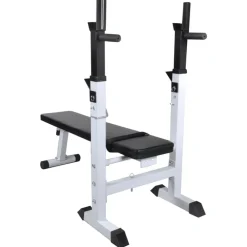 vidaXL Banc d'entraînement avec support de poids jeu d'haltères 120 kg