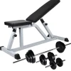 vidaXL Banc d'entraînement avec jeu d'haltères 30,5 kg