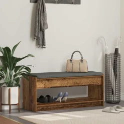 vidaXL Banc d'entrée avec coussin 103 x 38 x 45 cm