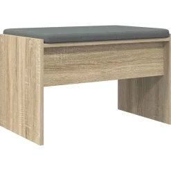 vidaXL Banc d'entrée avec coussin Chêne Sonoma 63 x 38 x 40 cm