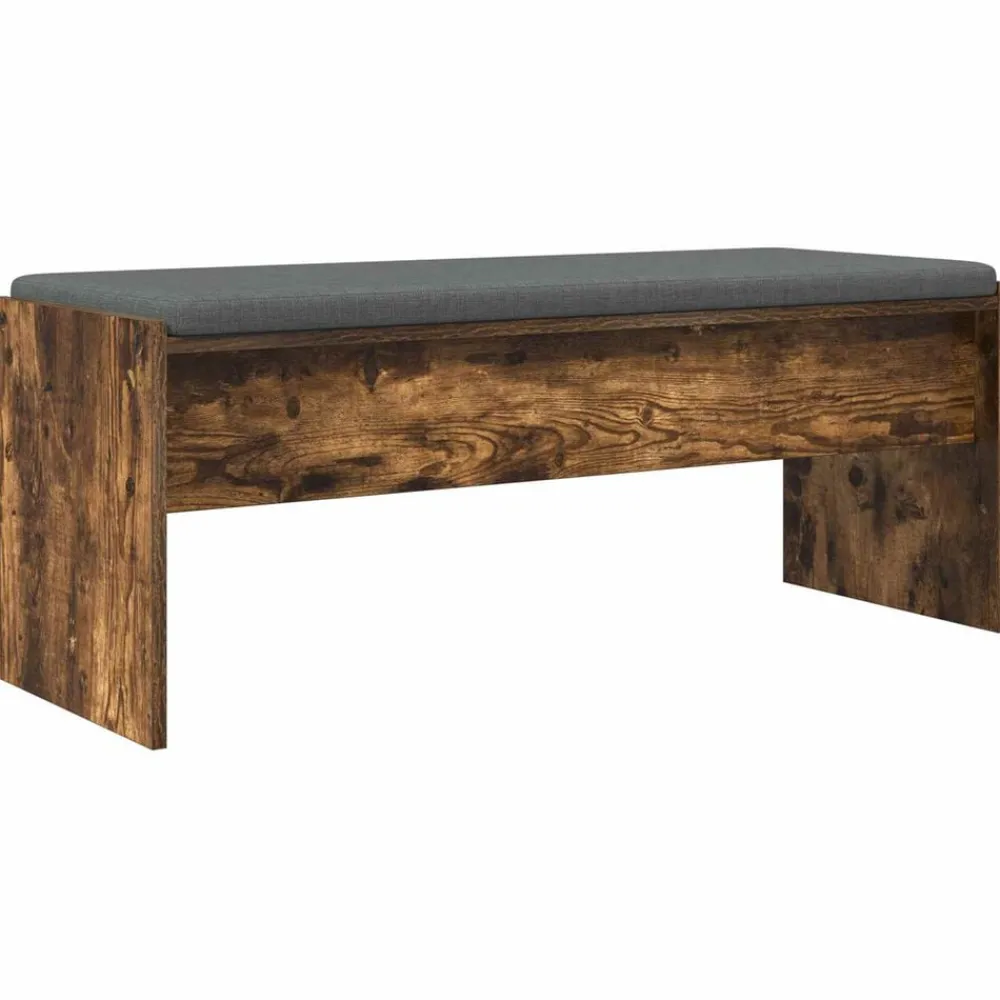 vidaXL Banc d'entrée avec coussin Chêne fumé 103 x 38 x 40 cm