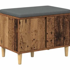 vidaXL Banc d'entrée avec coussin 60 x 38 x 46 cm