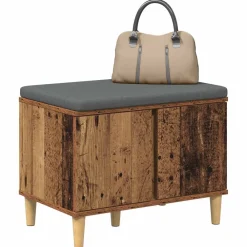 vidaXL Banc d'entrée avec coussin 60 x 38 x 46 cm