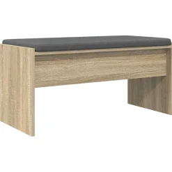 vidaXL Banc d'entrée avec coussin Chêne Sonoma 83 x 38 x 40 cm