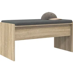 vidaXL Banc d'entrée avec coussin Chêne Sonoma 83 x 38 x 40 cm
