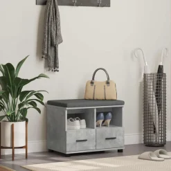vidaXL Banc d'entrée avec coussin 60 x 38 x 46 cm