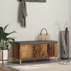 vidaXL Banc d'entrée avec coussin 100 x 38 x 46 cm
