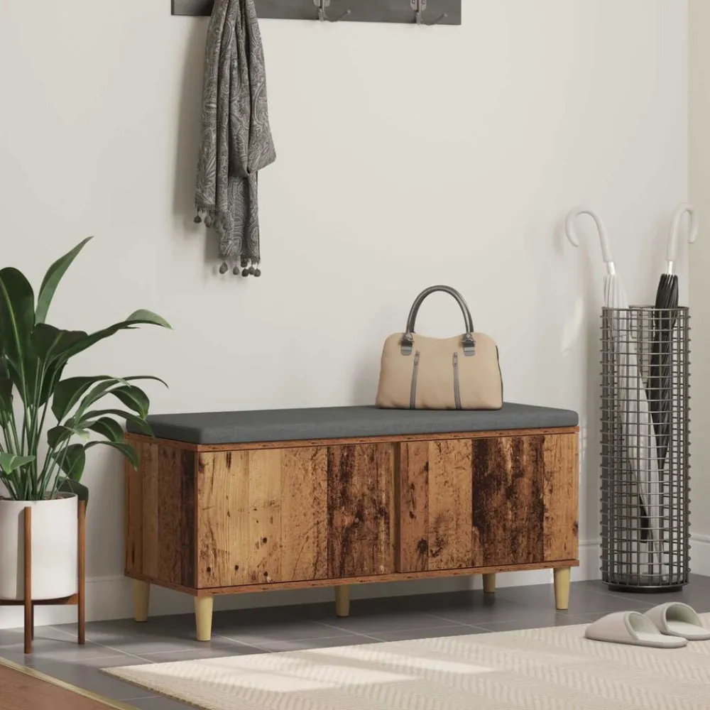 vidaXL Banc d'entrée avec coussin 100 x 38 x 46 cm