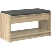 Bancs-vidaXL Banc d'entrée avec coussin Chêne Sonoma 83 x 38 x 45 cm