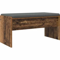 Bancs-vidaXL Banc d'entrée avec coussin 83 x 38 x 40 cm Bois ancien