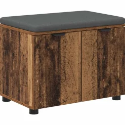 vidaXL Banc d'entrée avec coussin 60 x 38 x 46 cm