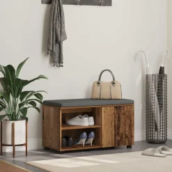 vidaXL Banc d'entrée avec coussin 80 x 38 x 46 cm