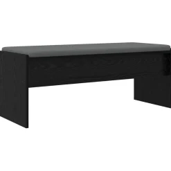 vidaXL Banc d'entrée avec coussin Chêne noir 103 x 38 x 40 cm