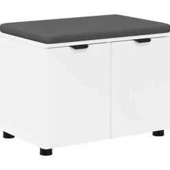 vidaXL Banc d'entrée 60 x 38 x 46 cm Bois Ingénierie et Tissu