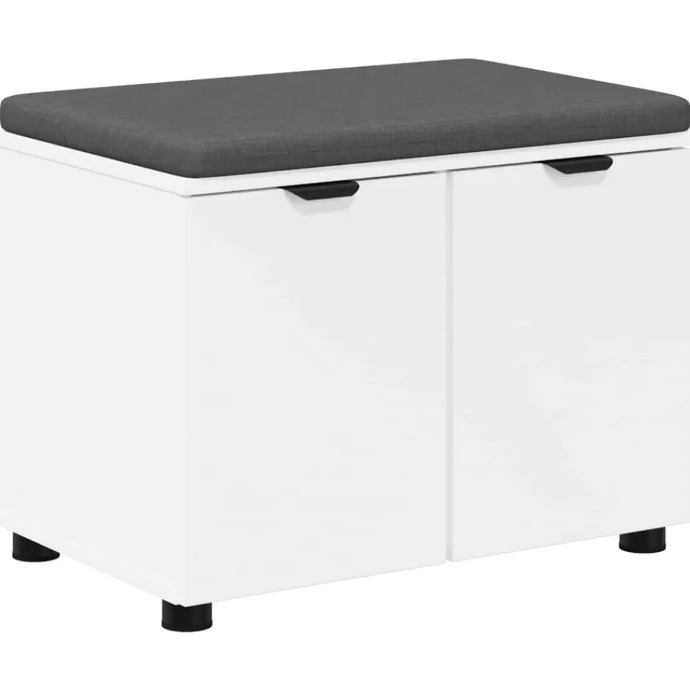 vidaXL Banc d'entrée 60 x 38 x 46 cm Bois Ingénierie et Tissu