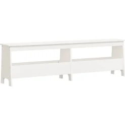 Bancs-vidaXL Banc d'entrée 160x28x45 cm bois de pin massif Blanc