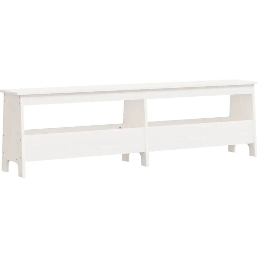 Bancs-vidaXL Banc d'entrée 160x28x45 cm bois de pin massif Blanc