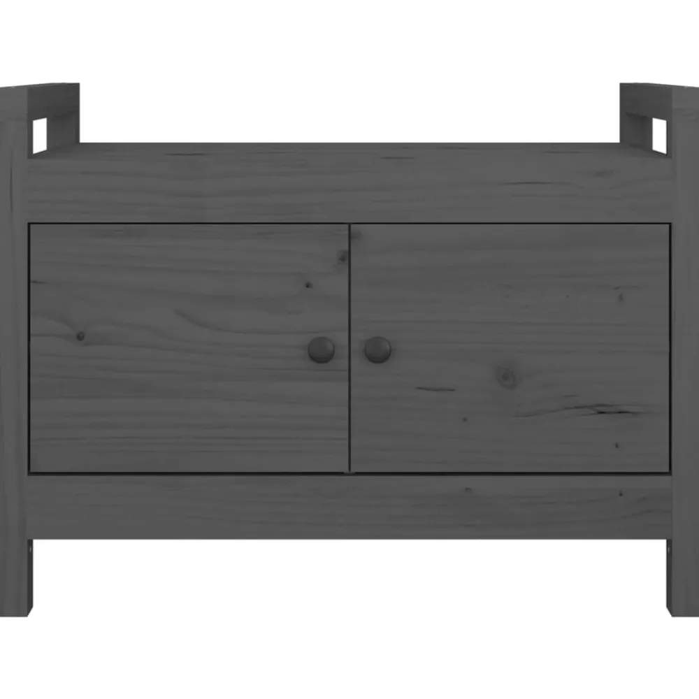 Bancs-vidaXL Banc d'entrée 80x40x60 cm Bois de pin massif Gris