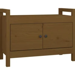 Bancs-vidaXL Banc d'entrée 80x40x60 cm Bois de pin massif marron miel
