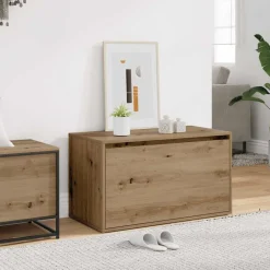 Bancs-vidaXL Banc d'entrée 80x40x45 cm chêne artisanal bois d'ingénierie ch&ecirc;ne artisanal