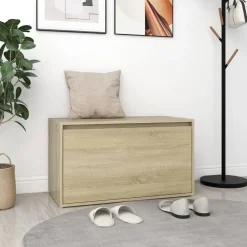 vidaXL Banc d'entrée 80x40x45 cm Chêne sonoma Bois d'ingénierie