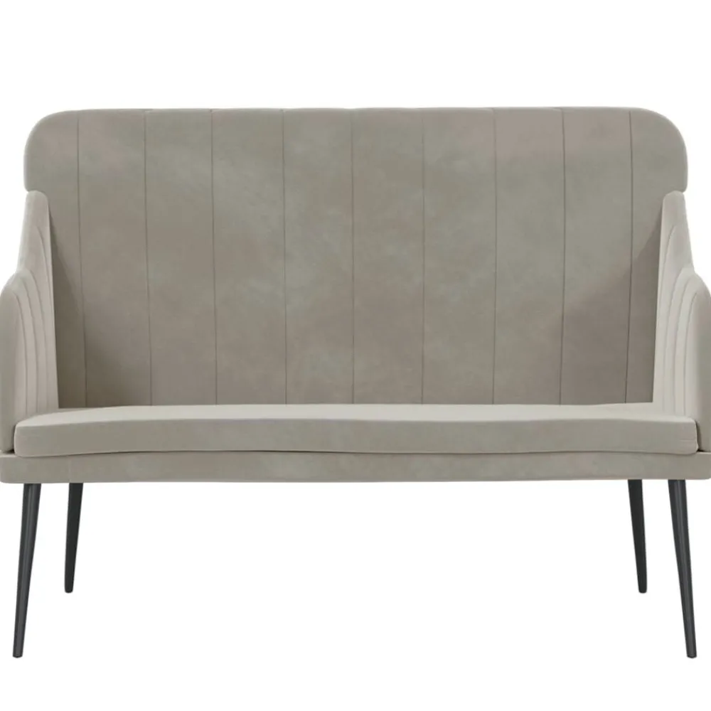 Bancs-vidaXL Banc 110x76x80 cm Velours Gris clair