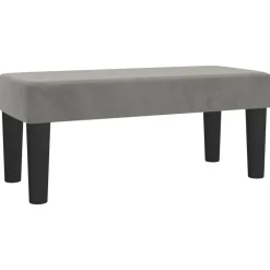 Bancs-vidaXL Banc 70x30x30 cm Velours Gris clair