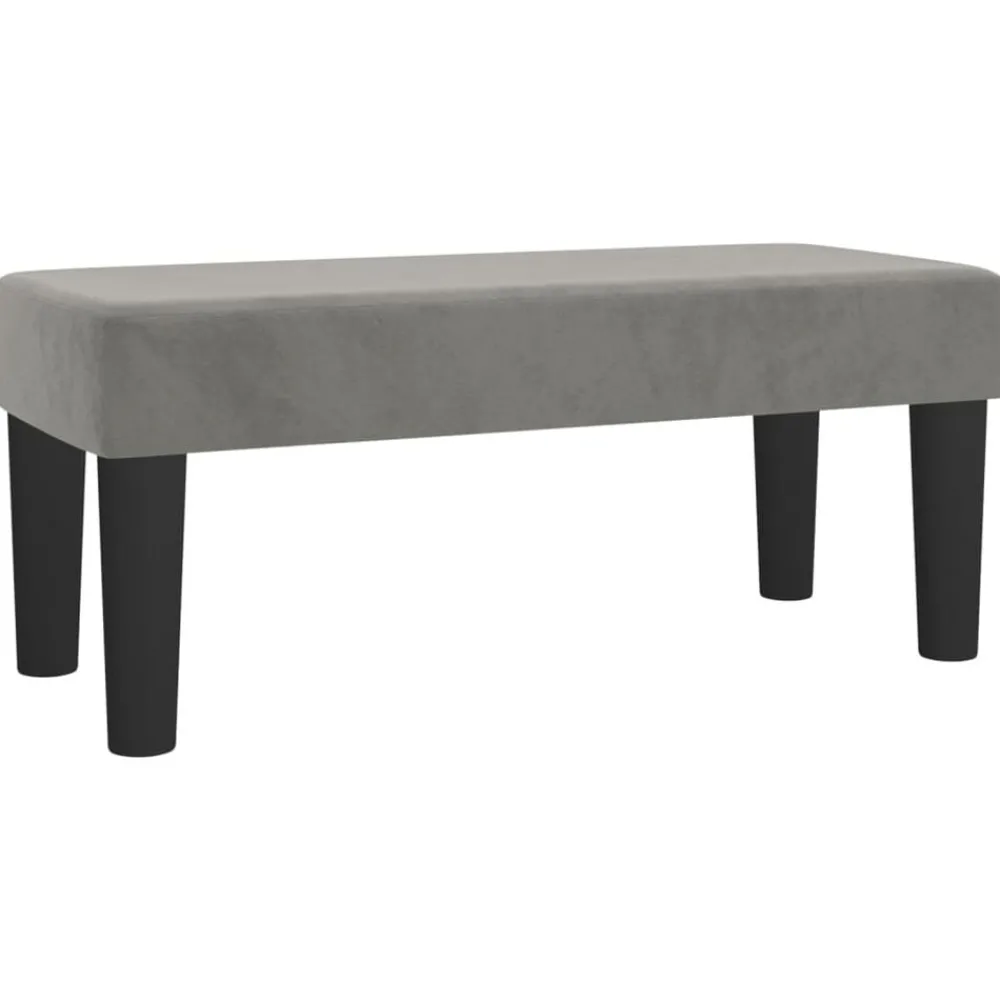Bancs-vidaXL Banc 70x30x30 cm Velours Gris clair
