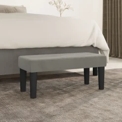 Bancs-vidaXL Banc 70x30x30 cm Velours Gris clair