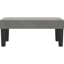Bancs-vidaXL Banc 70x30x30 cm Velours Gris clair