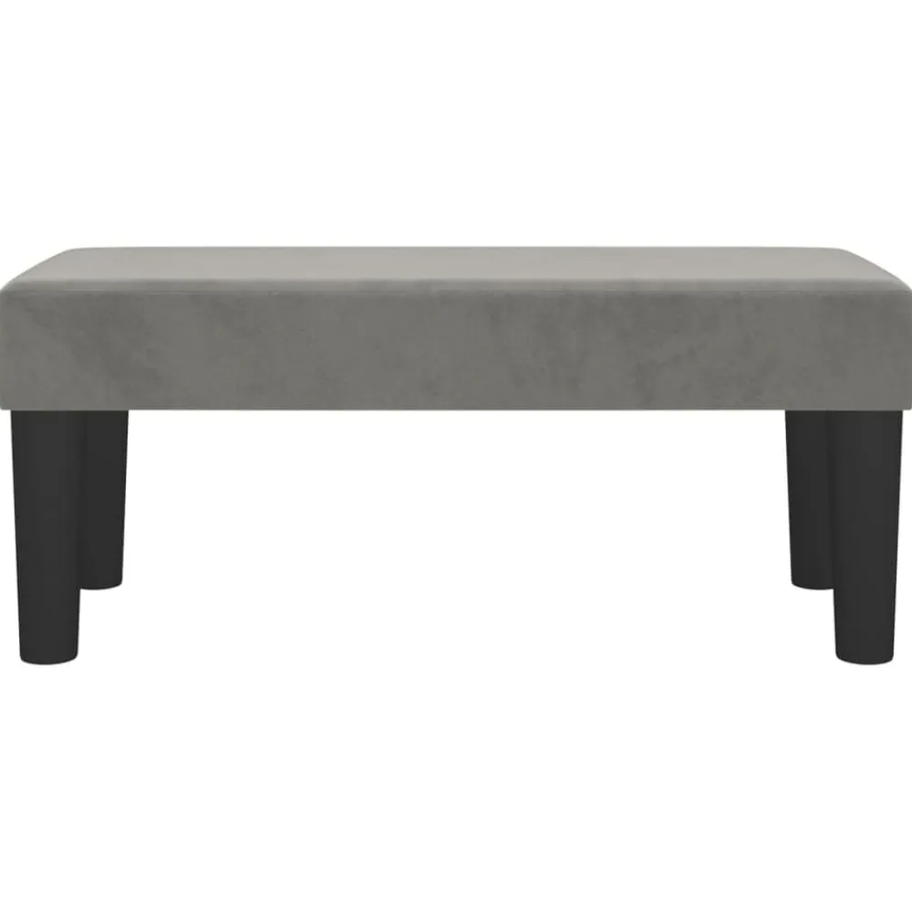 Bancs-vidaXL Banc 70x30x30 cm Velours Gris clair