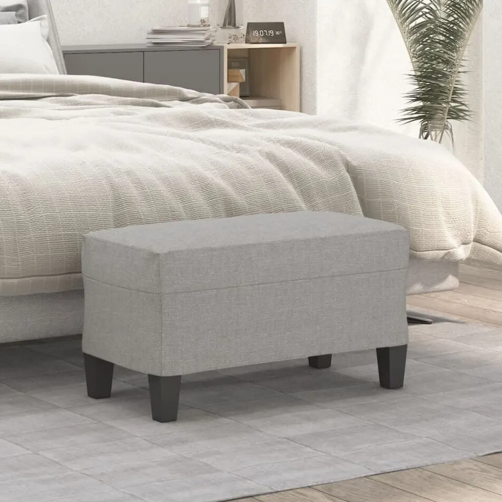 Bancs-vidaXL Banc 70x35x41 cm Tissu Gris clair