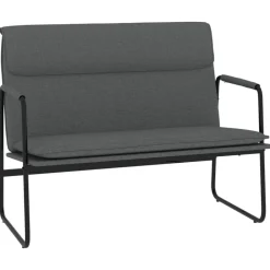 Bancs-vidaXL Banc 100x64x80 cm Tissu Gris foncé