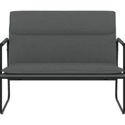 Bancs-vidaXL Banc 100x64x80 cm Tissu Gris foncé