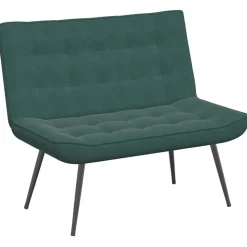 Bancs-vidaXL Banc gris foncé 110x74x84 cm velours Vert foncé