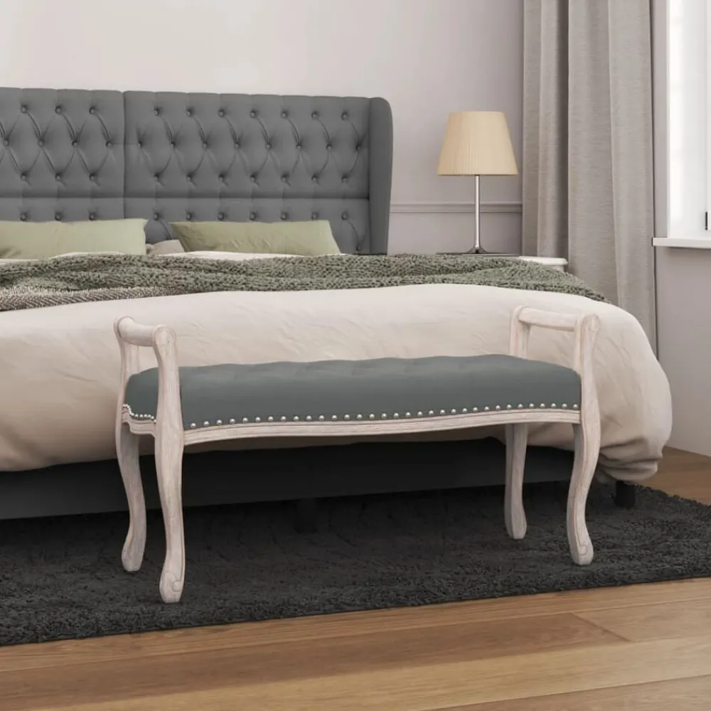 vidaXL Banc foncé 110x45x60 cm Tissu