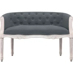 Bancs-vidaXL Banc 98x56x69 cm Velours Gris foncé