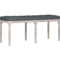 Bancs-vidaXL Banc 110x40x49 cm Velours Gris foncé