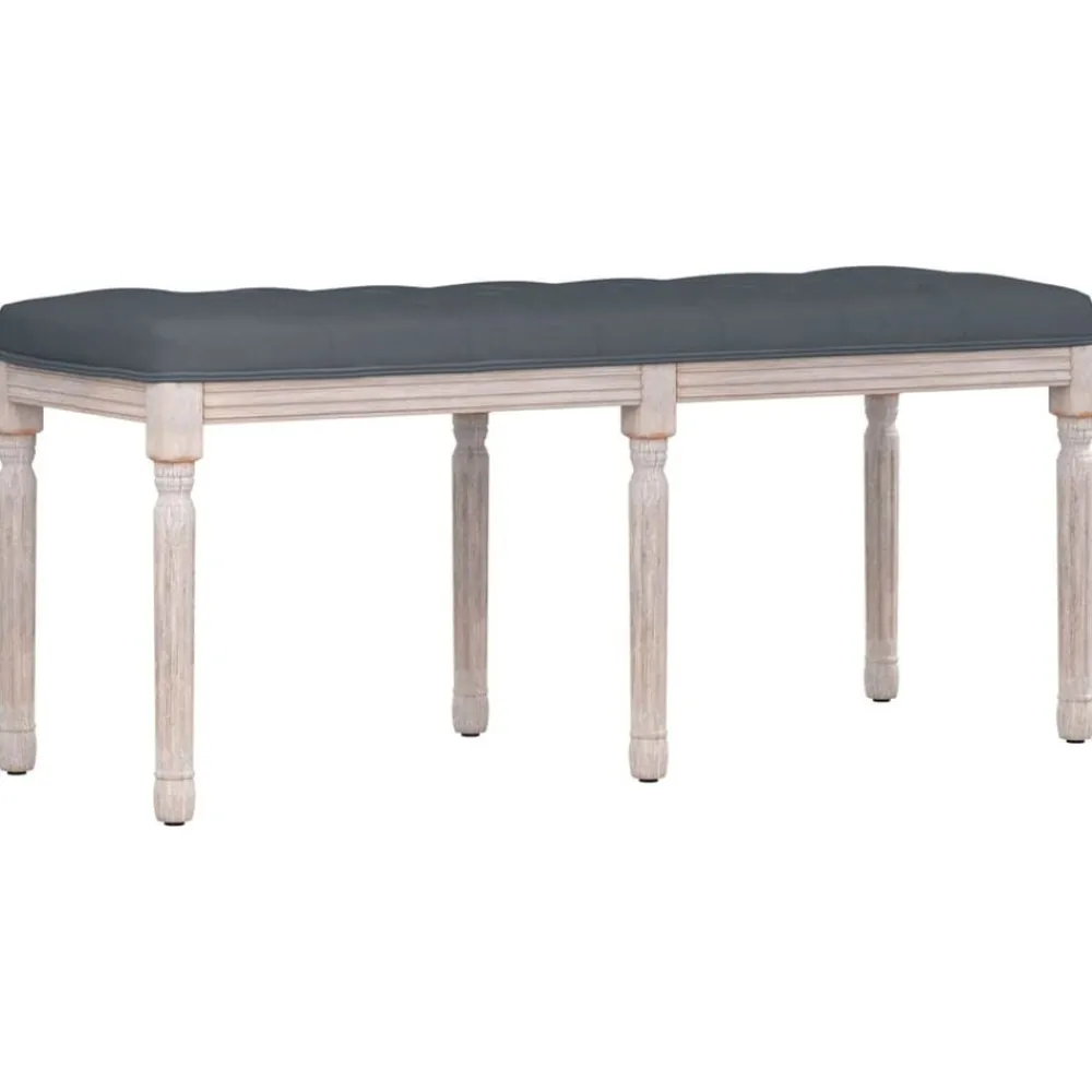 Bancs-vidaXL Banc 110x40x49 cm Velours Gris foncé