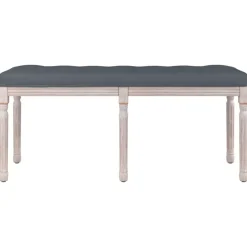 Bancs-vidaXL Banc 110x40x49 cm Velours Gris foncé