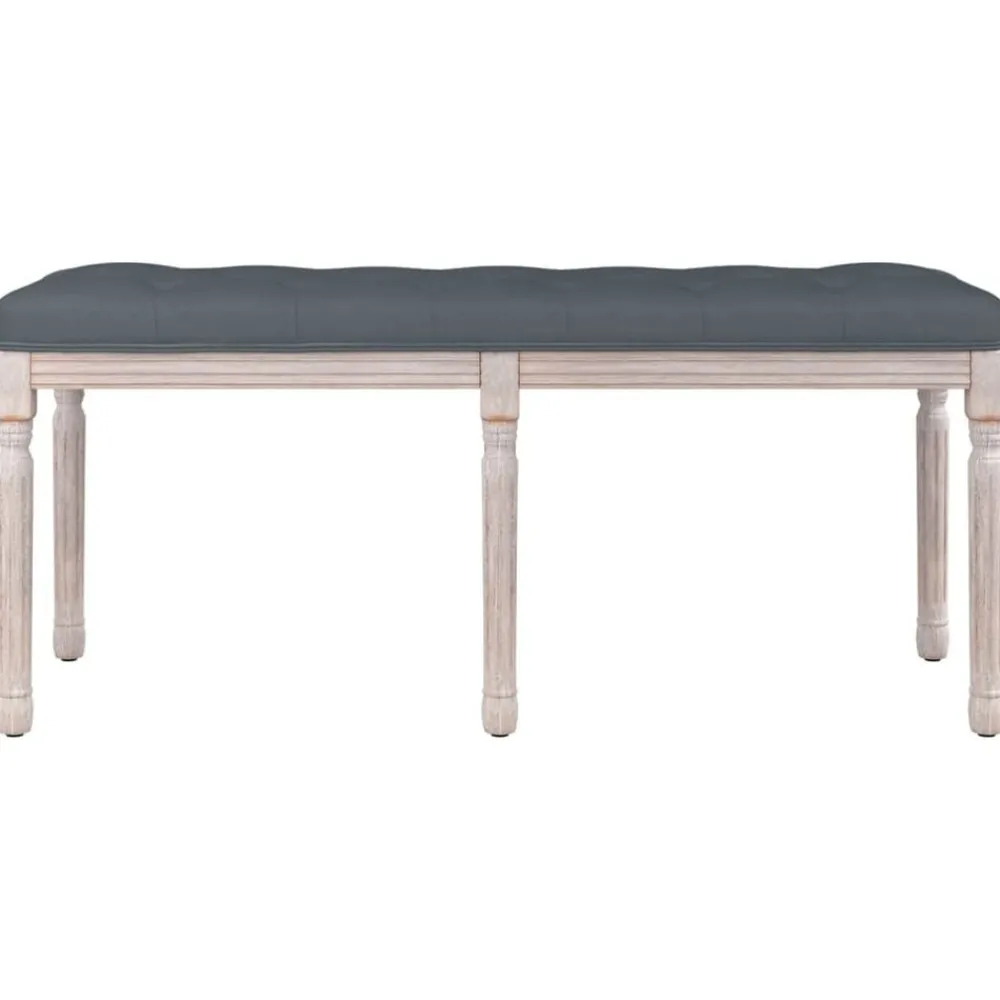 Bancs-vidaXL Banc 110x40x49 cm Velours Gris foncé