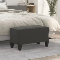 Bancs-vidaXL Banc 70x35x41 cm Tissu microfibre Gris foncé