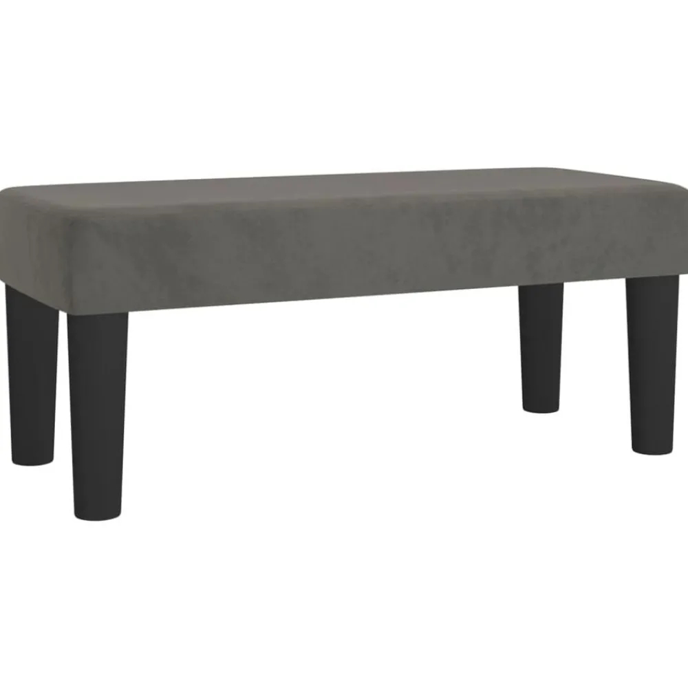 Bancs-vidaXL Banc 70x30x30 cm Velours Gris foncé