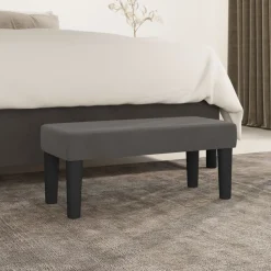 Bancs-vidaXL Banc 70x30x30 cm Velours Gris foncé