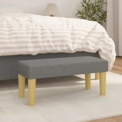 Bancs-vidaXL Banc 70x30x30 cm Tissu Gris foncé